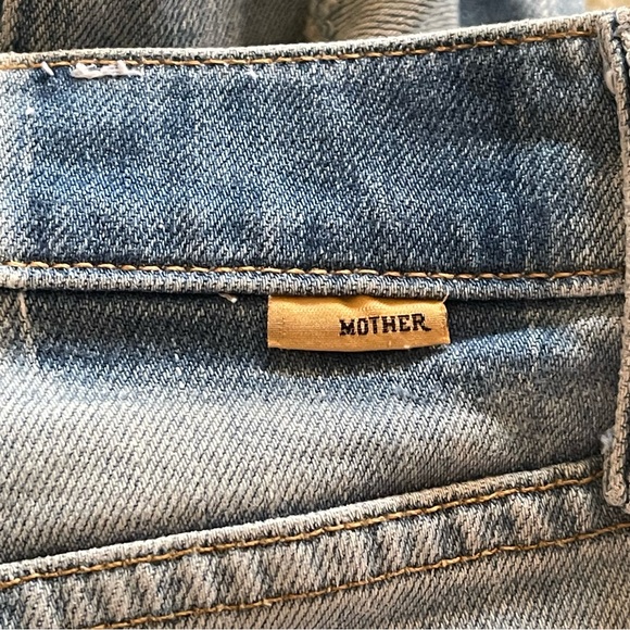 Mother The Huffy Skimp Rope's End Light Wash Distressed Straight Leg Jean Sz 27 - Picture 16 of 16